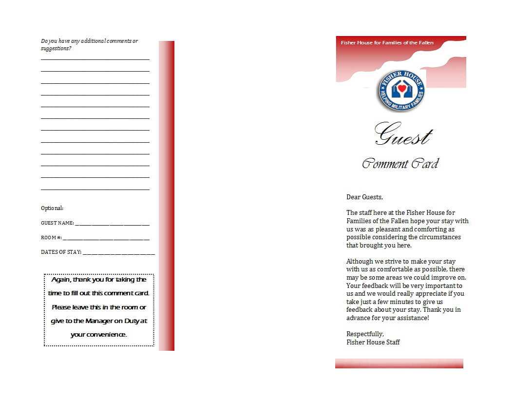 50 Printable Comment Card & Feedback Form Templates ᐅ Throughout Comment Cards Template