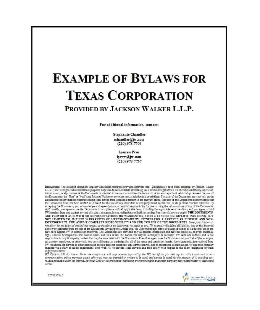 50 Simple Corporate Bylaws Templates & Samples ᐅ Template Lab With Regard To Corporate Bylaws Template Word