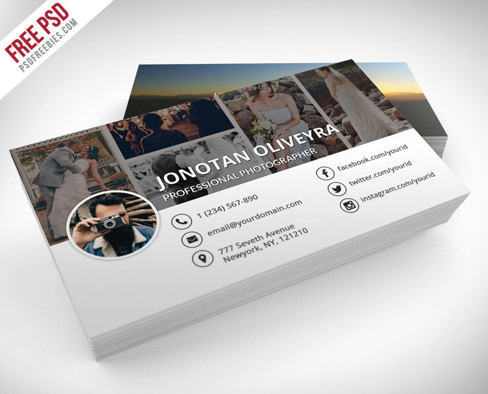55+ Best Free Modern Business Card Psd Templates For Photography Business Card Template Photoshop
