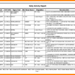 6+ Daily Activity Report Format | Lobo Development Pertaining To Weekly Activity Report Template