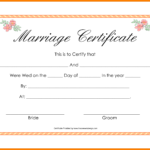 6+ Fake Marriage Certificate Template | Lbl Home Defense In Blank Marriage Certificate Template