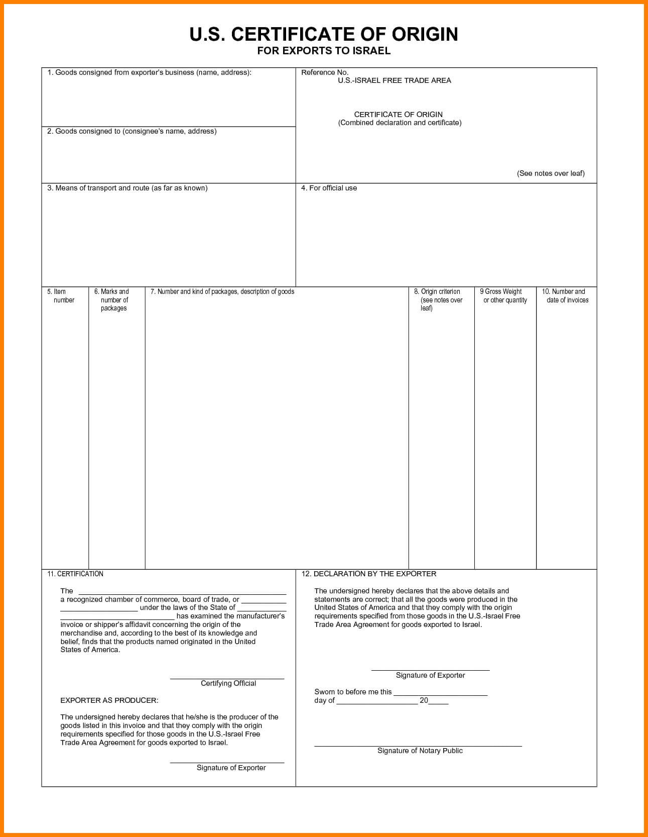 6+ Generic Certificate Of Origin Form | Plastic Mouldings Intended For Certificate Of Origin Form Template