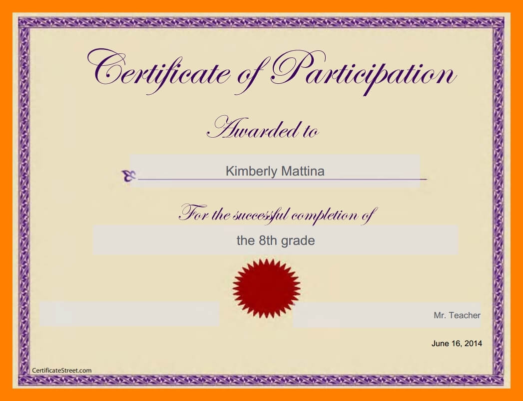 6+ Google Docs Certificate Template | Pear Tree Digital With Regard To Certificate Of Participation Template Doc
