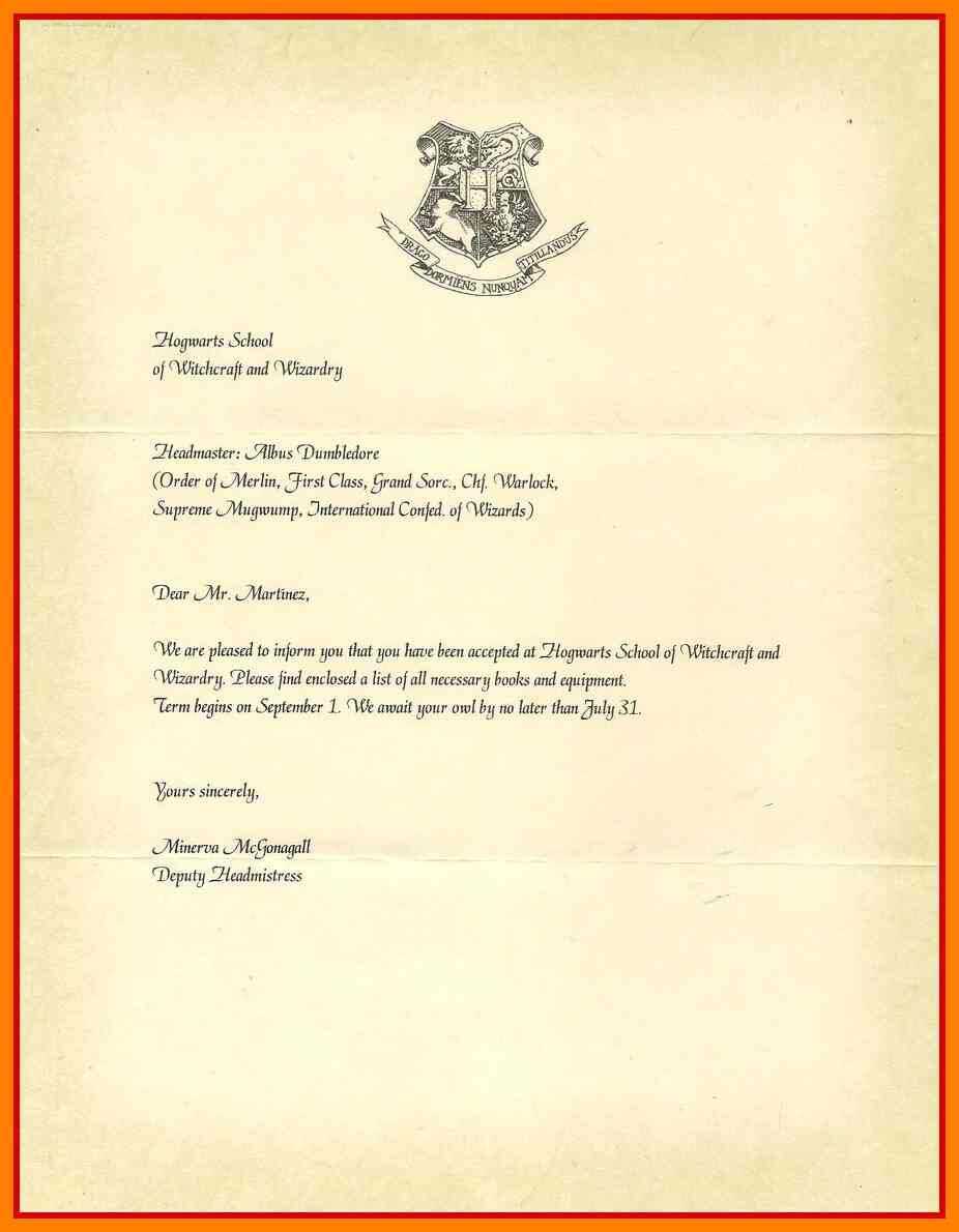 6+ Harry Potter Letter Template | Management On Call Regarding Harry Potter Certificate Template