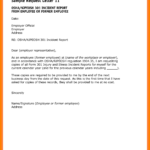 6+ Incident Report Letter Examples – Pdf | Examples With Regard To Incident Report Form Template Word