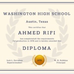 60+ Free High School Diploma Template – Printable Certificates!! Regarding Free Printable Graduation Certificate Templates