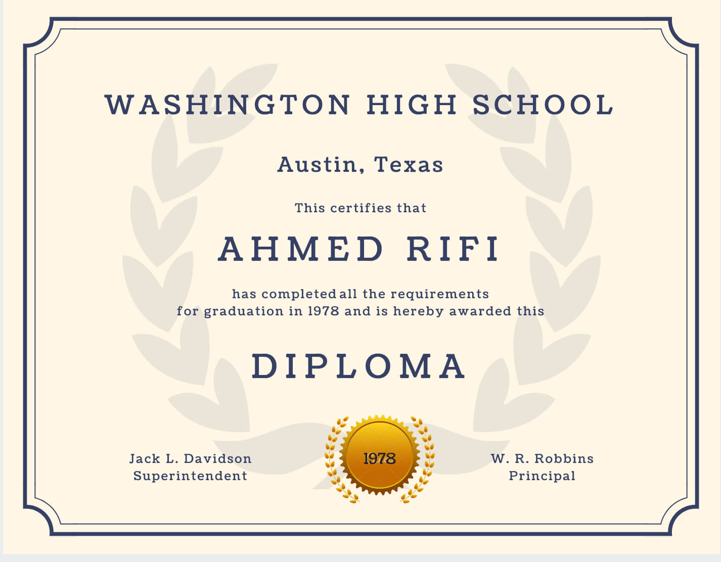 60+ Free High School Diploma Template – Printable Certificates!! Regarding Free Printable Graduation Certificate Templates