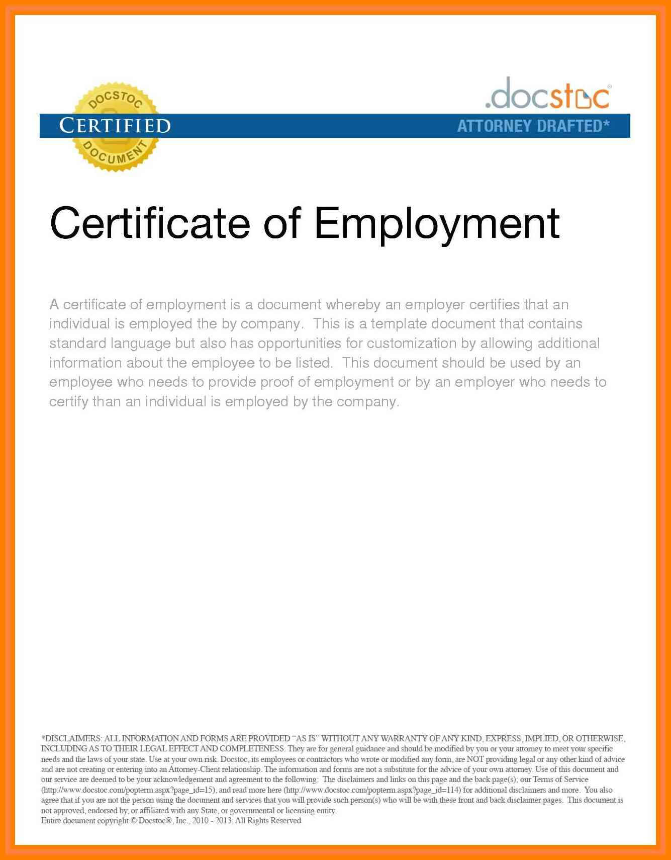 7 Certificate Employment Sample Format Cashier Resumes – The Pertaining To Sample Certificate Employment Template