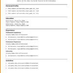 7+ Cv Template Basic | Theorynpractice Regarding Simple Resume Template Microsoft Word