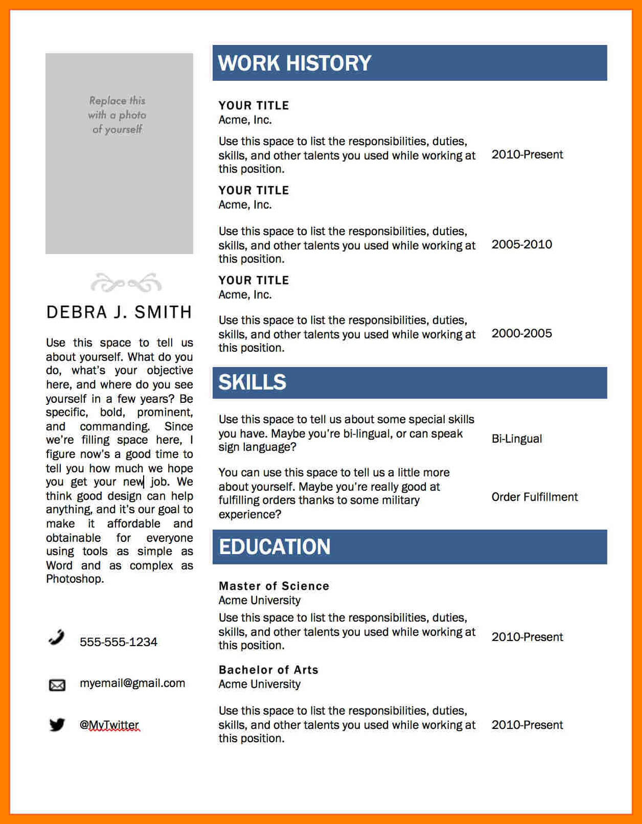 7+ Cv Templates Word 2007 | Lobo Development Within Resume Templates Word 2007