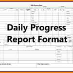 7+ Daily Progress Report Format For Construction | Lobo Intended For Construction Daily Progress Report Template