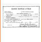 7+ Death Certificate Template | Iwsp5 Intended For Baby Death Certificate Template