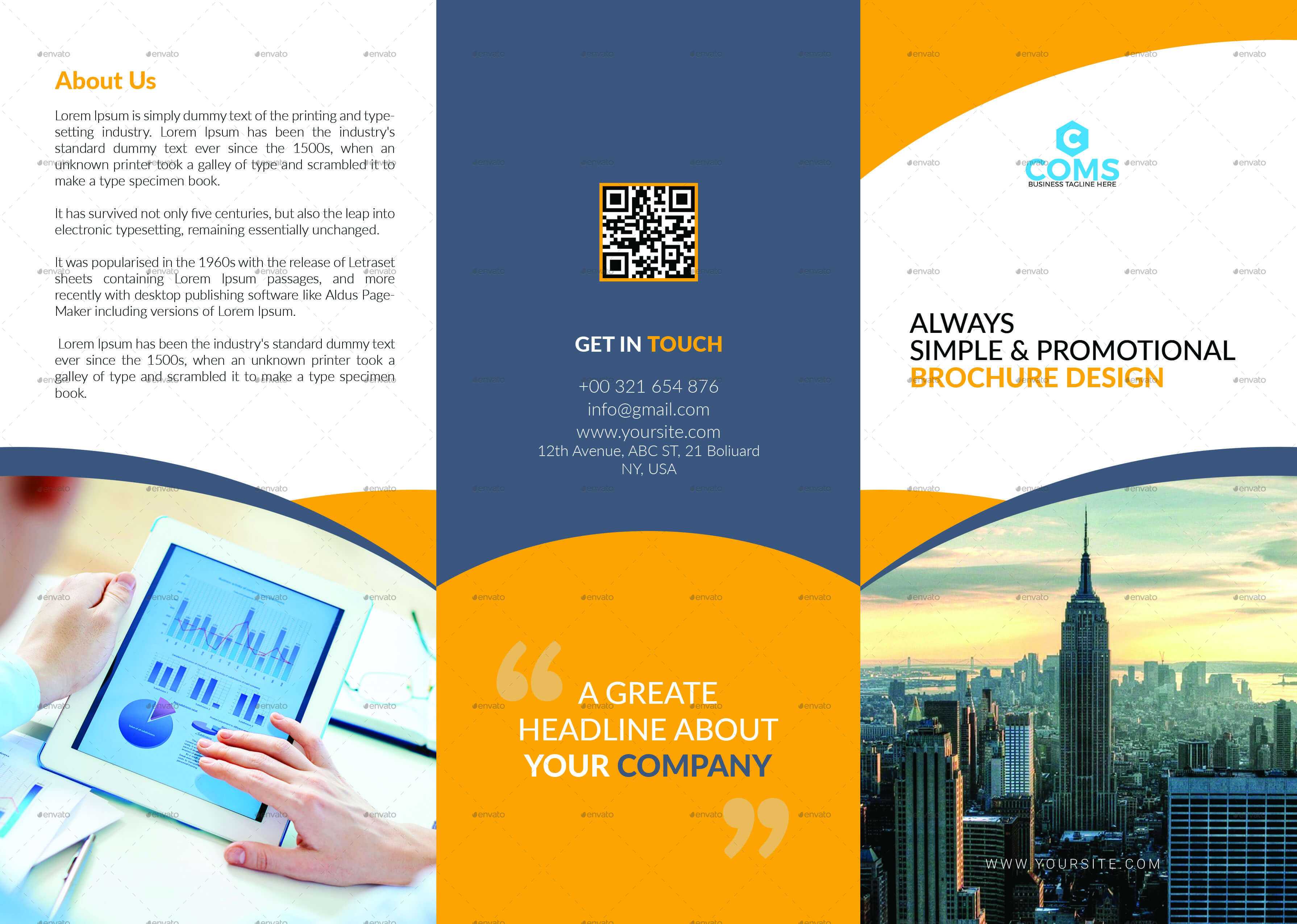 76+ Premium & Free Business Brochure Templates Psd To With Creative Brochure Templates Free Download