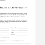 8 Certificate Of Authenticity Templates – Free Samples With Photography Certificate Of Authenticity Template