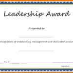 8+ Certificate Of Recognition Sample Template | Weekly Template Intended For Leadership Award Certificate Template