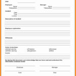 8+ Employee Incident Report Form | This Is Charlietrotter Regarding Employee Incident Report Templates