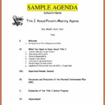 8+ Free Business Meeting Agenda Template Word | Andrew Gunsberg In Event Agenda Template Word