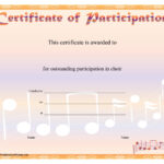 8+ Free Choir Certificate Of Participation Templates – Pdf Regarding Certificate Of Participation Word Template