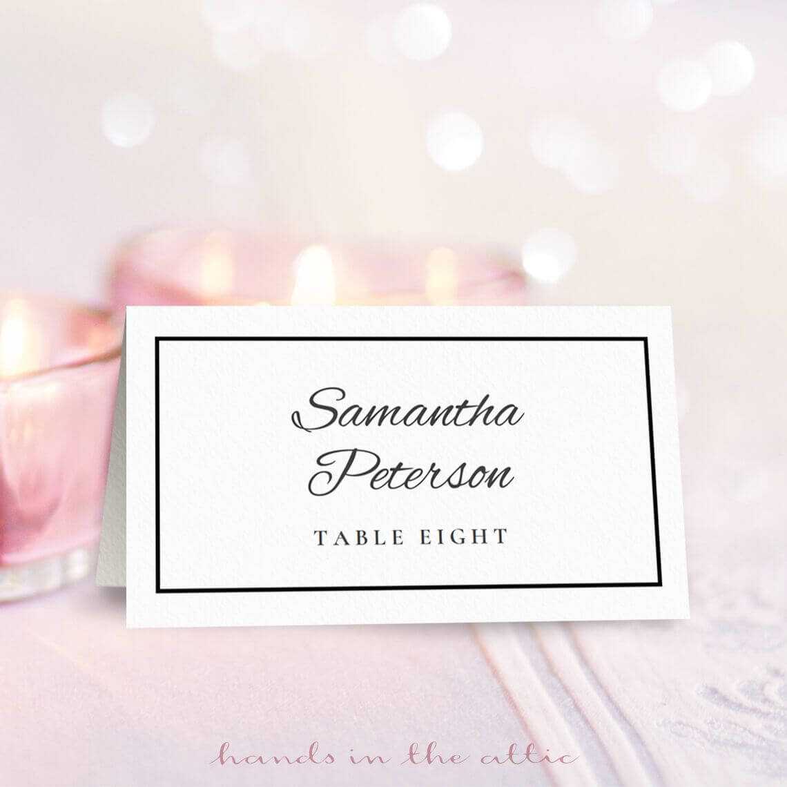 8 Free Wedding Place Card Templates In Printable Escort Cards Template