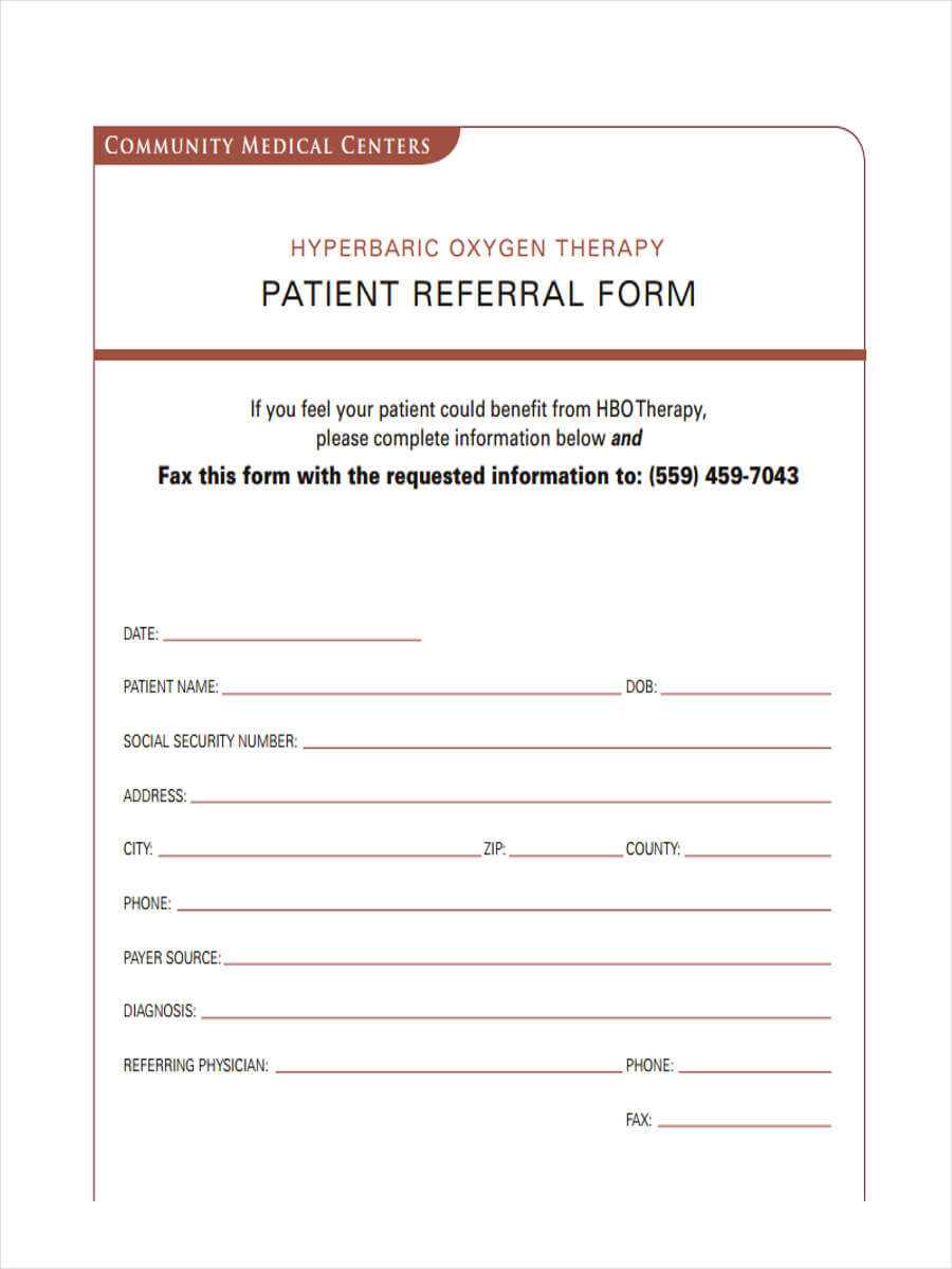 8 Medical Referral Form Samples – Free Sample, Example For Referral Certificate Template