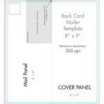 8" X 9" Rack Brochure Template (Half Fold) – U.s. Press Throughout Half Fold Card Template