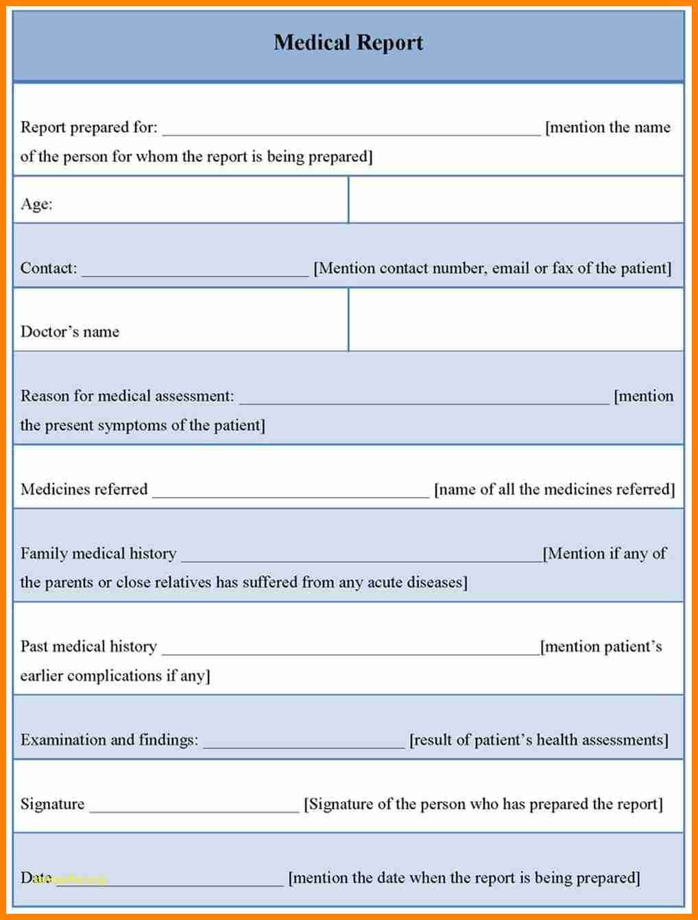 9+ Doctor Report Template | This Is Charlietrotter Regarding Medical Report Template Free Downloads