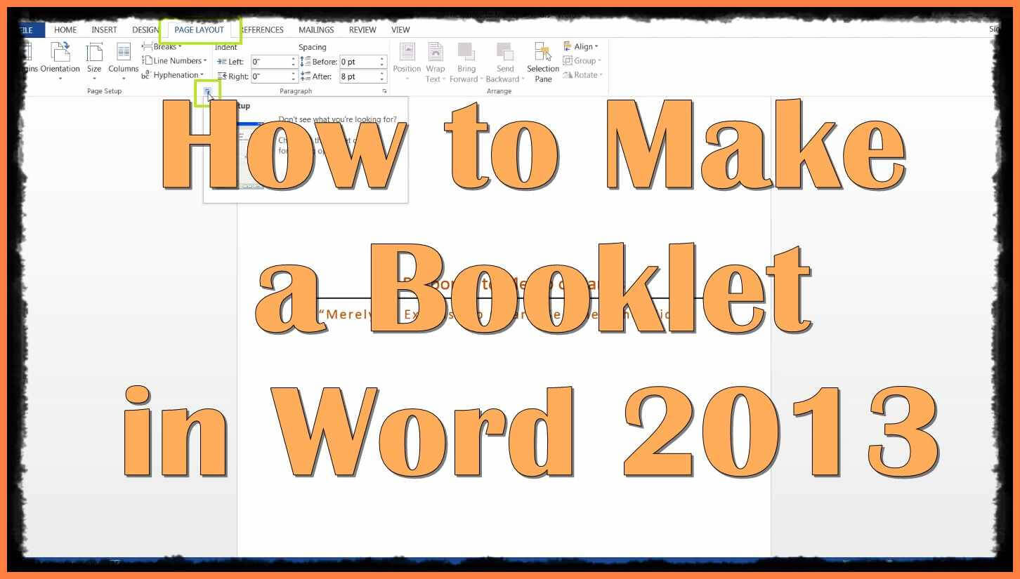 9+ Free Booklet Templates For Microsoft Word | Andrew Gunsberg With Regard To How To Create A Book Template In Word