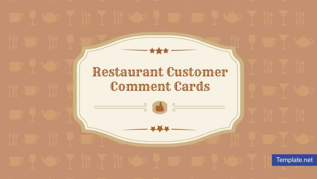 9+ Restaurant Customer Comment Card Templates & Designs With Regard To Restaurant Comment Card Template