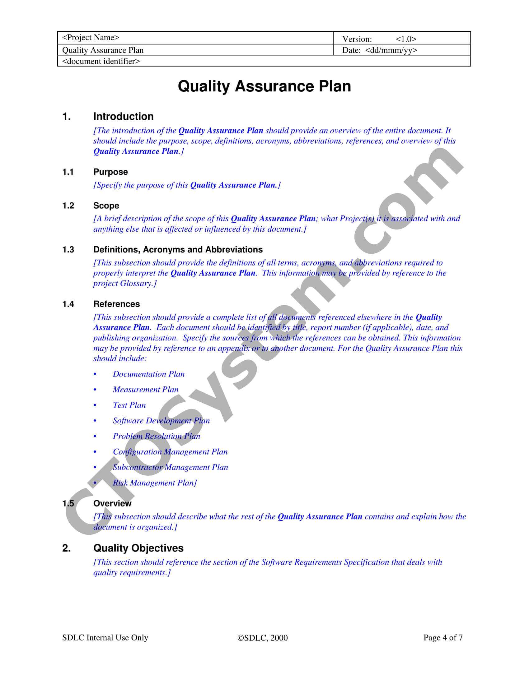 9+ Software Quality Assurance Plan Examples – Pdf | Examples Inside Software Quality Assurance Report Template