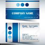 A Blue And Grey Calling Card Template throughout Template For Calling Card