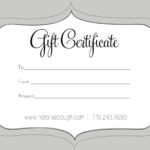 A Cute Looking Gift Certificate | S P A | Gift Certificate In Dinner Certificate Template Free