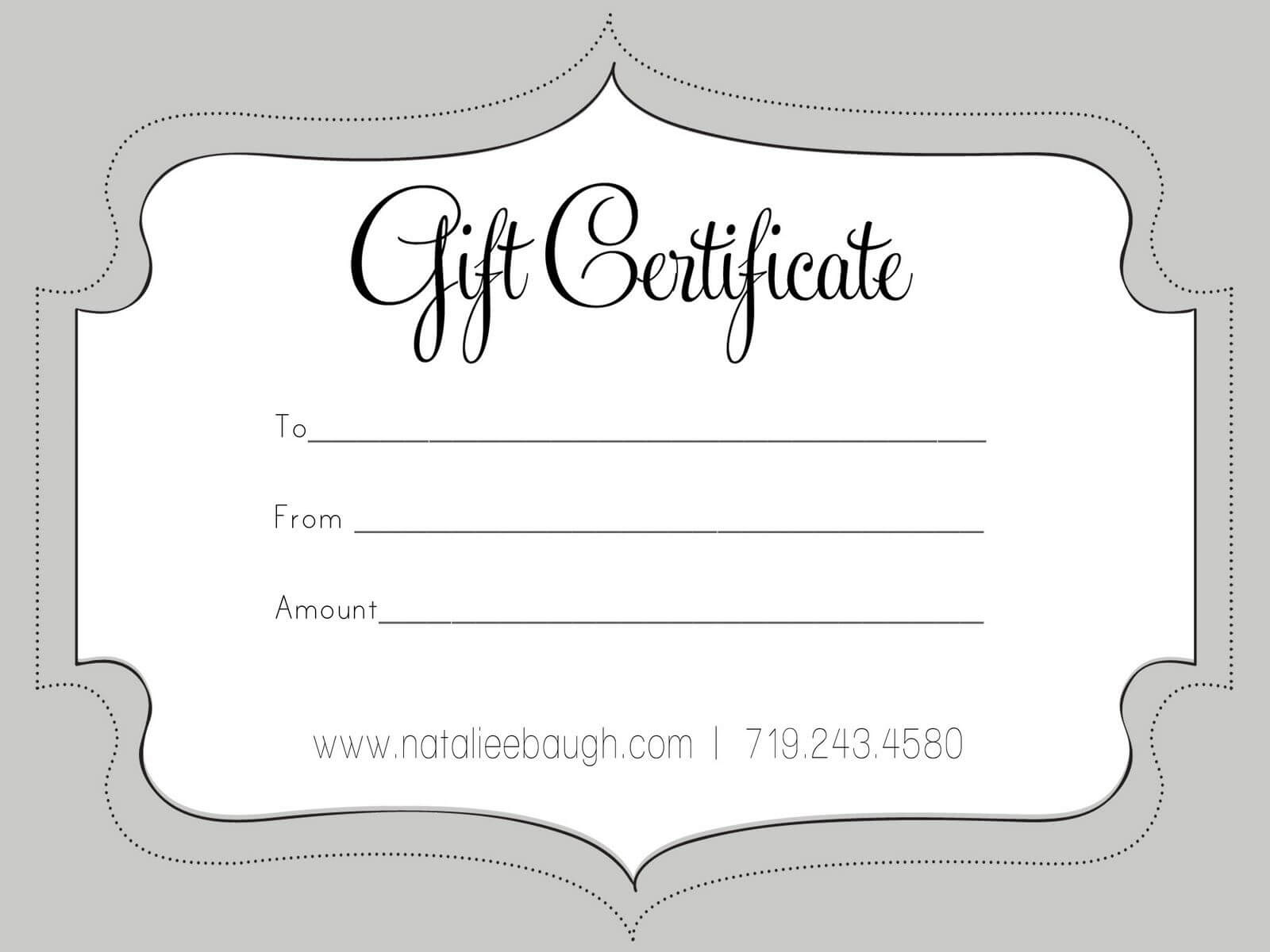 A Cute Looking Gift Certificate | S P A | Gift Certificate Regarding Present Certificate Templates