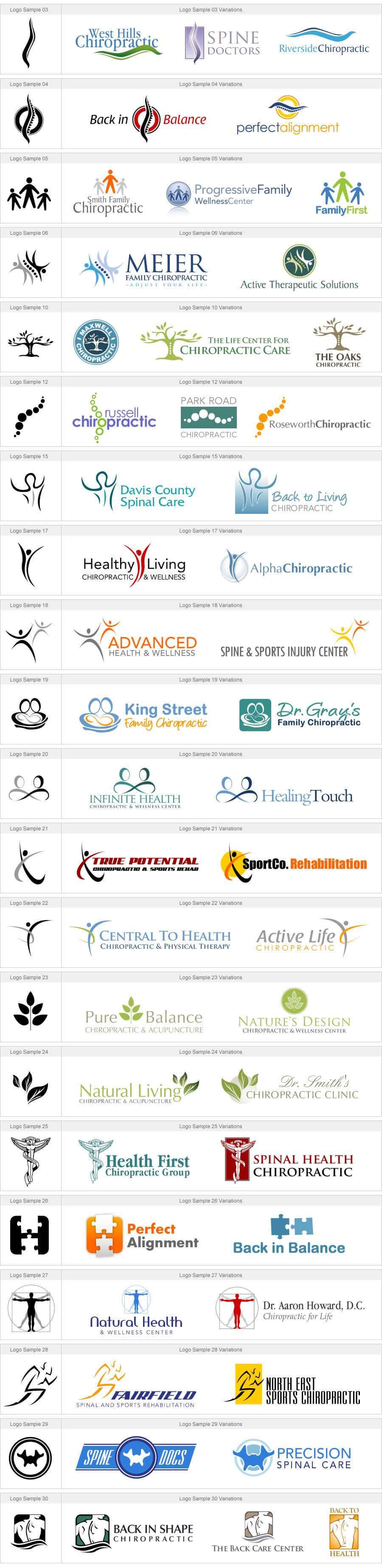 A Gallery Of Logos Based On Chiropractic Logo Samples With Chiropractic Travel Card Template