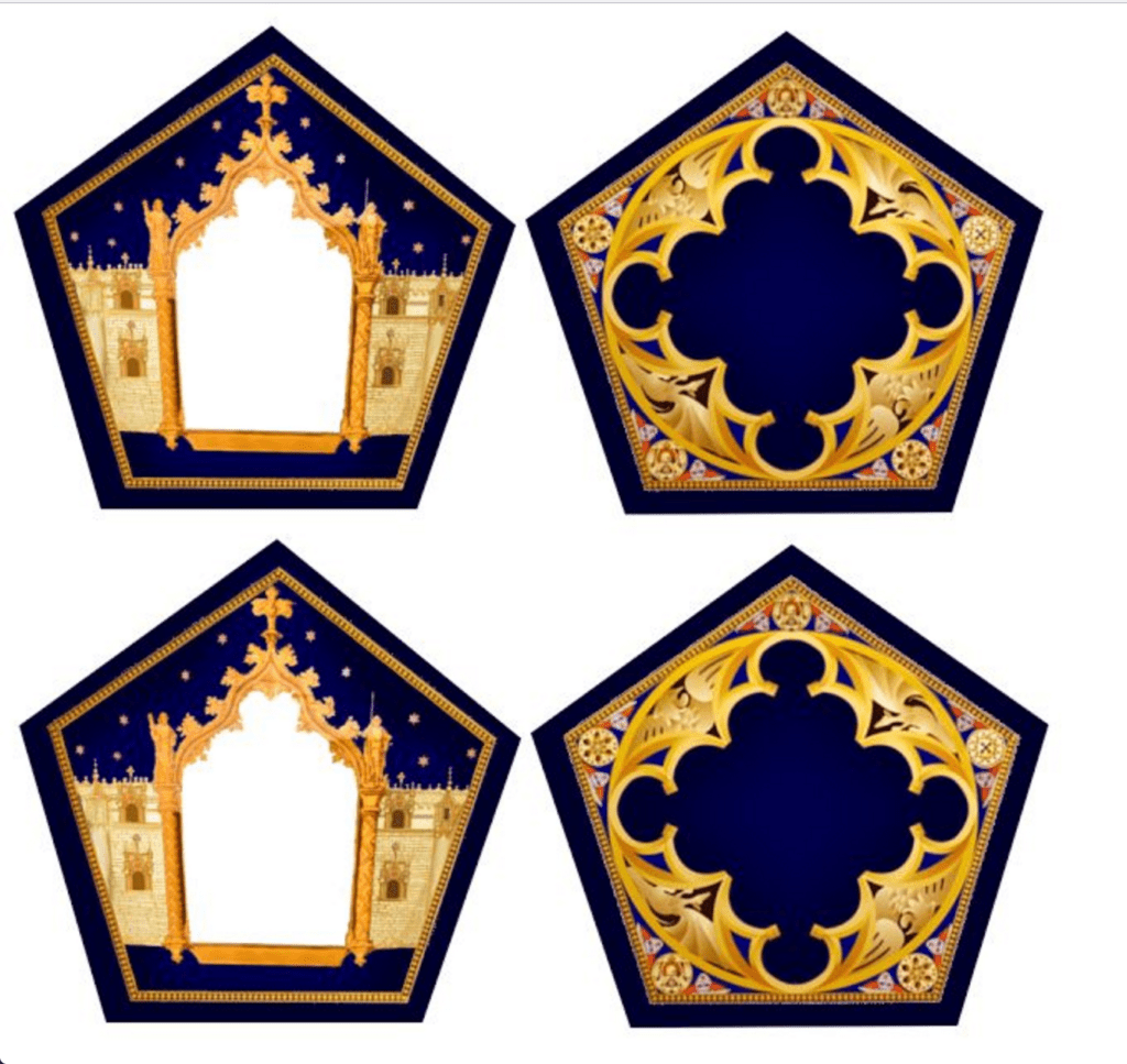 A Giant Cutout Of The Chocolate Frog Card To Pair With regarding