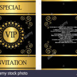 A Golden Vip Invitation Card Template That Can Be Used For For Event Invitation Card Template
