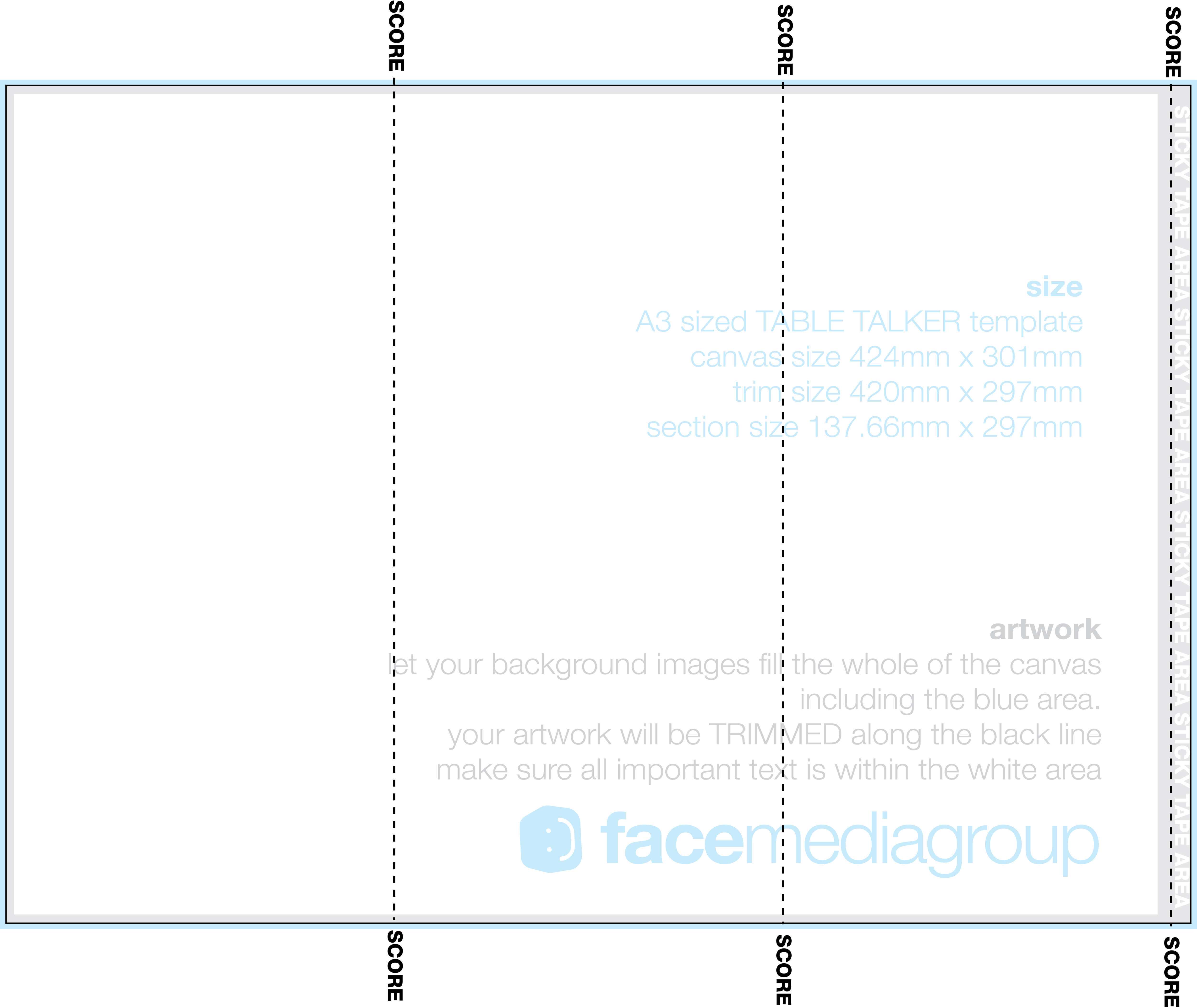 A3 Tri Fold Table Talker Template | Photo Page – Everystockphoto With Tri Fold Tent Card Template