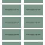 A4 Business Card Template Psd (10 Per Sheet) | Business Pertaining To Photoshop Name Card Template