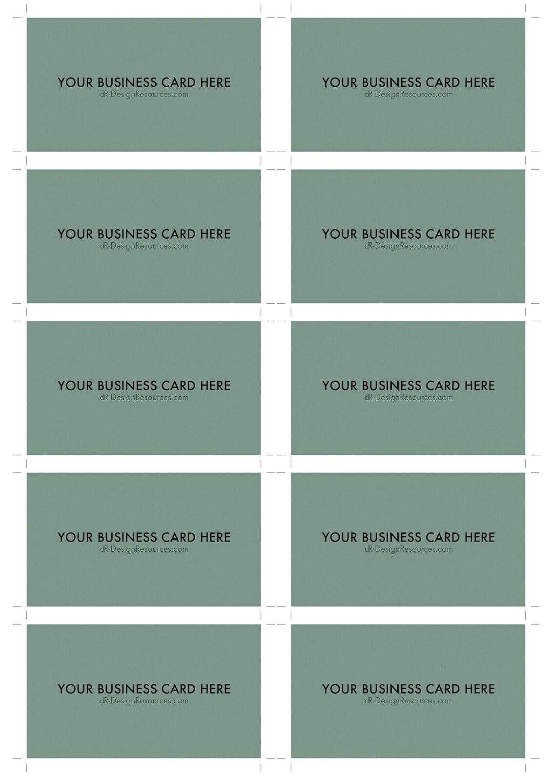A4 Business Card Template Psd (10 Per Sheet) | Business Pertaining To Photoshop Name Card Template