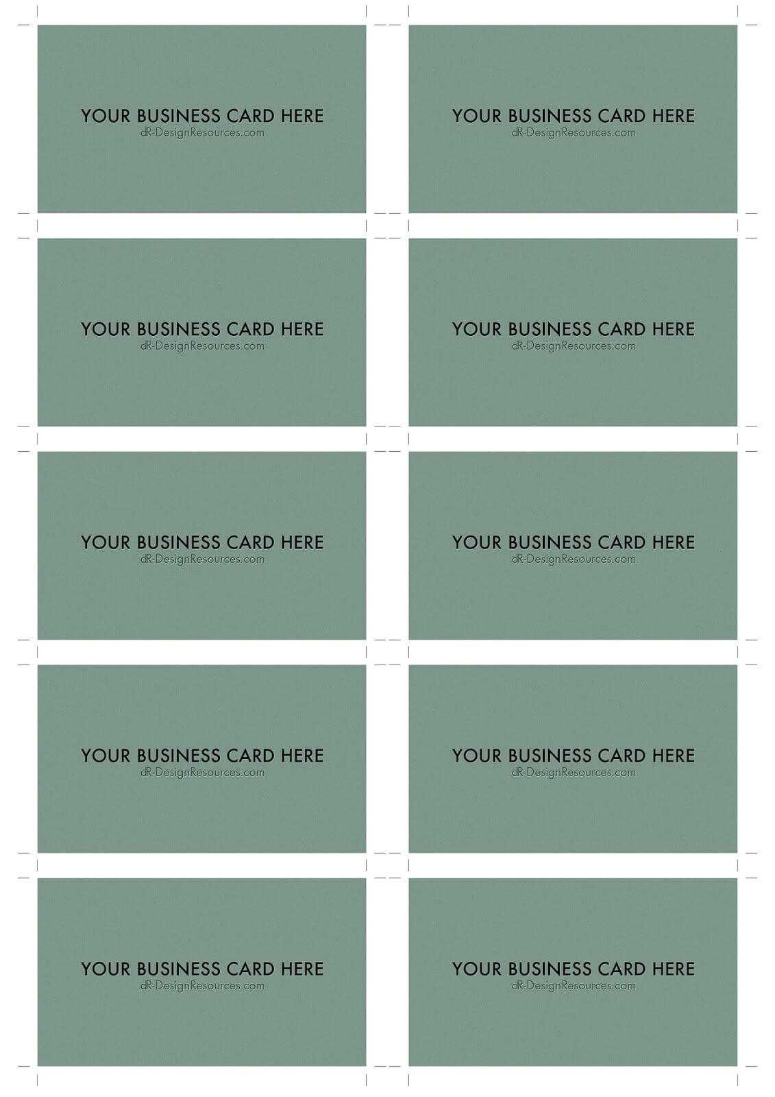 A4 Business Card Template Psd (10 Per Sheet) | Business Pertaining To Photoshop Name Card Template