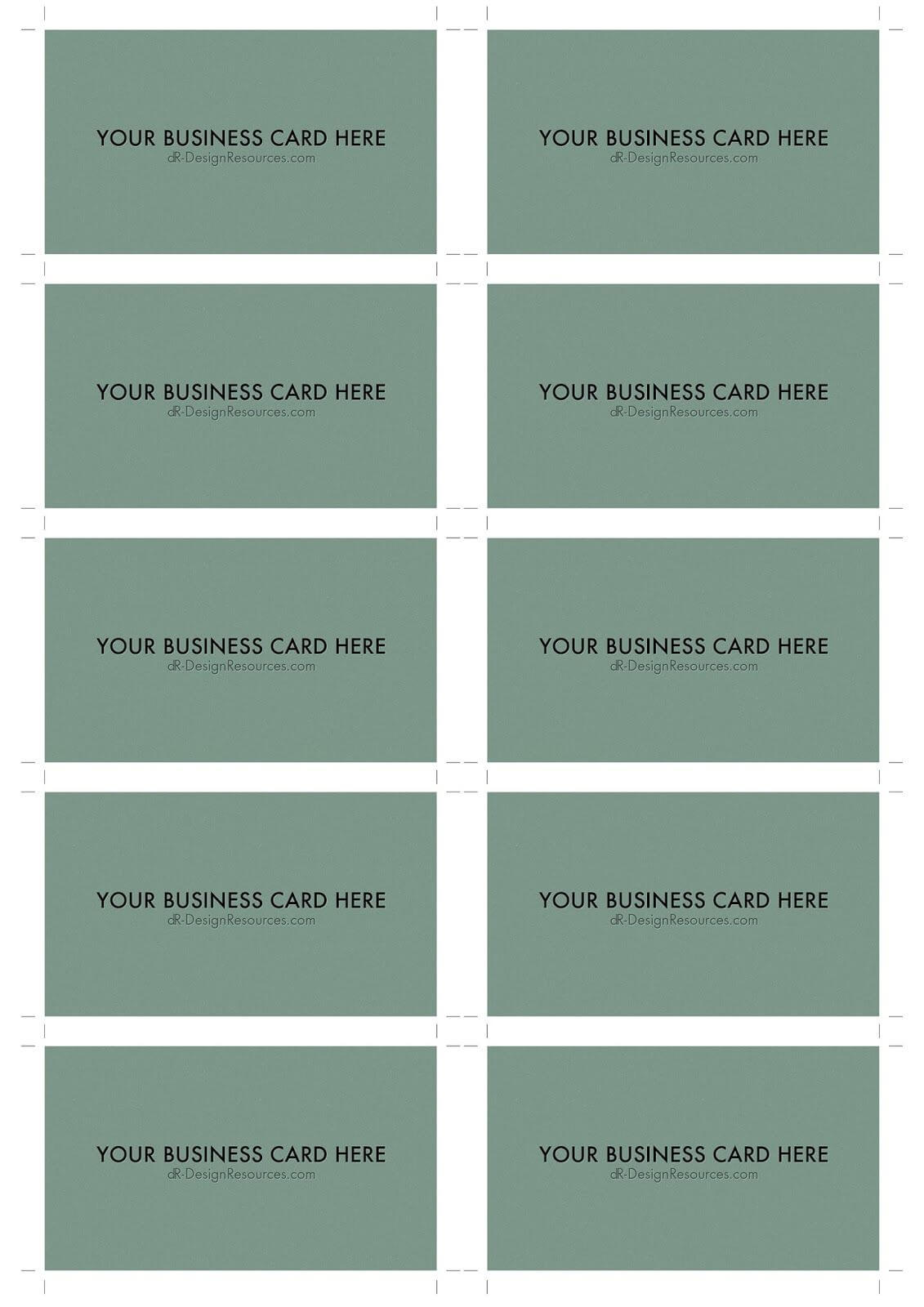 A4 Business Card Template Psd (10 Per Sheet) | Business Regarding Name Card Template Photoshop