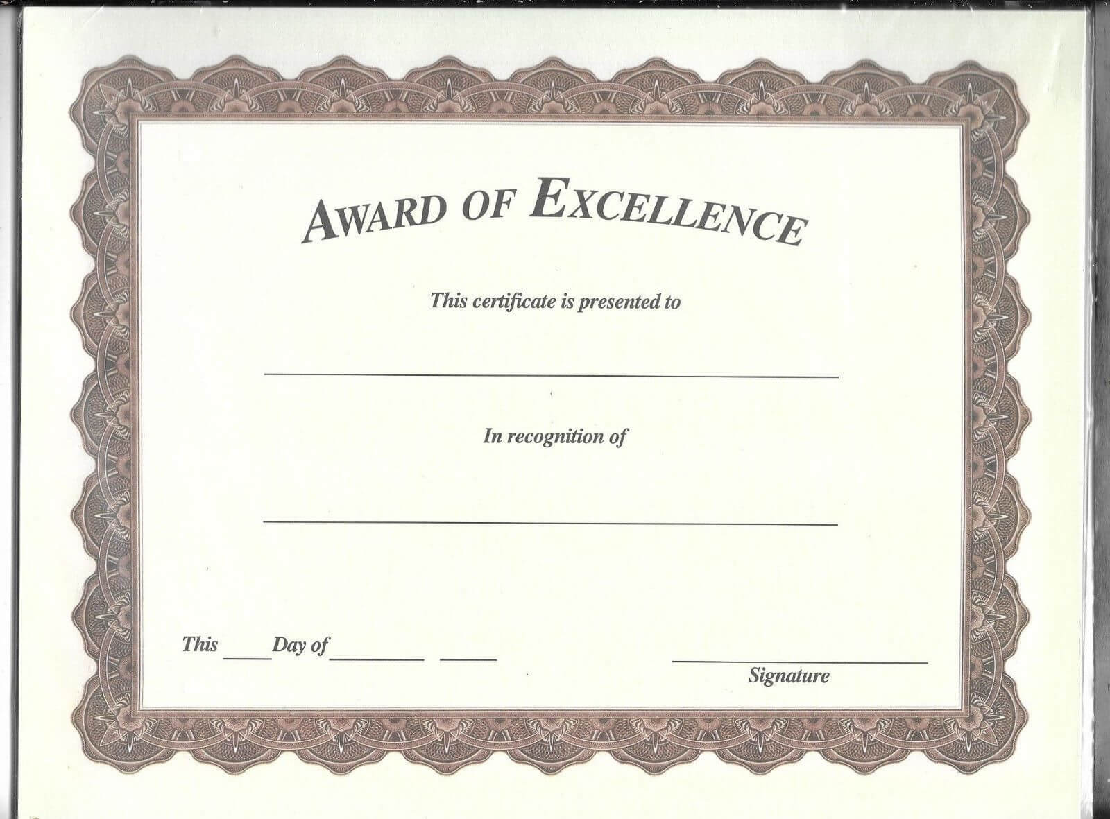 A8 New Office Michaels Certificate Of Achievement 10 Pack In Michaels Place Card Template