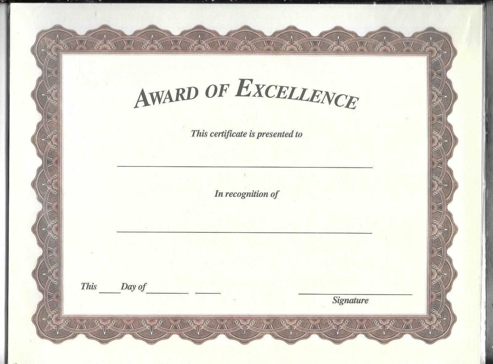 A8 New Office Michaels Certificate Of Achievement 10 Pack In Michaels Place Card Template