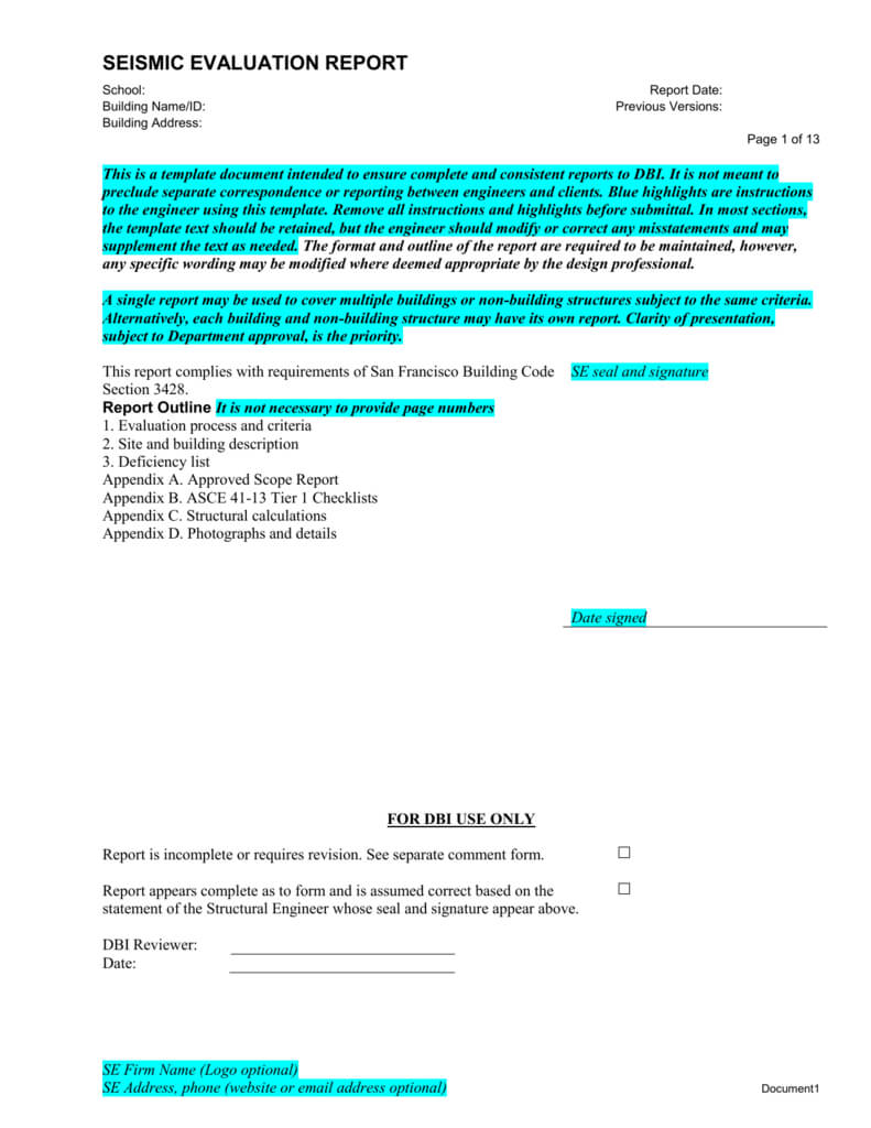 Ab 109 Template Evaluation Report Intended For Website Evaluation Report Template