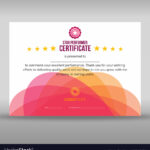 Abstract Creative Pink Star Performer Certificate Pertaining To Star Performer Certificate Templates