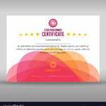 Abstract Creative Pink Star Performer Certificate Pertaining To Star Performer Certificate Templates