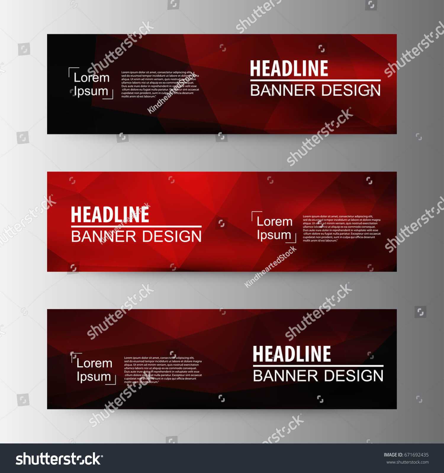 Abstract Geometric Vector Web Banner Design Stock Vector For Website Banner Design Templates