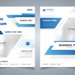 Abstract Gradient Blue Color Of Modern Technology Brochure For Technical Brochure Template