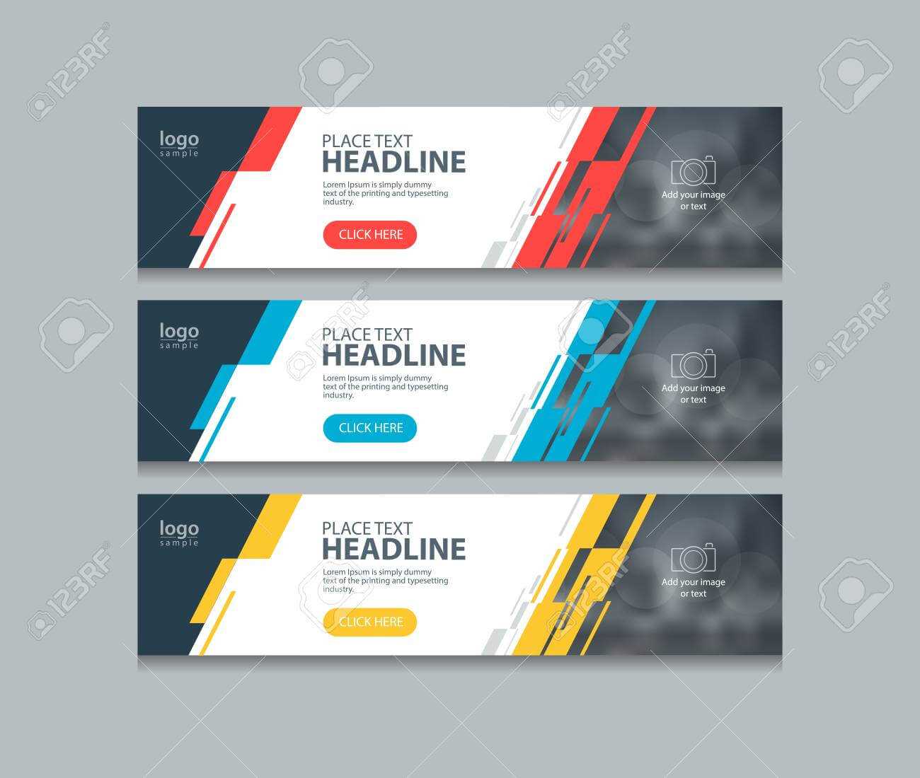 Abstract Horizontal Web Banner Design Template Backgrounds In Website Banner Design Templates