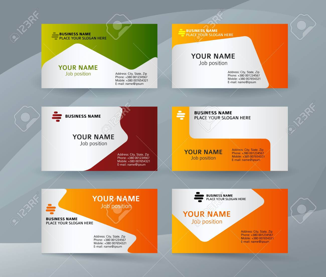 Abstract Professional And Designer Business Card Template Or.. For Professional Name Card Template