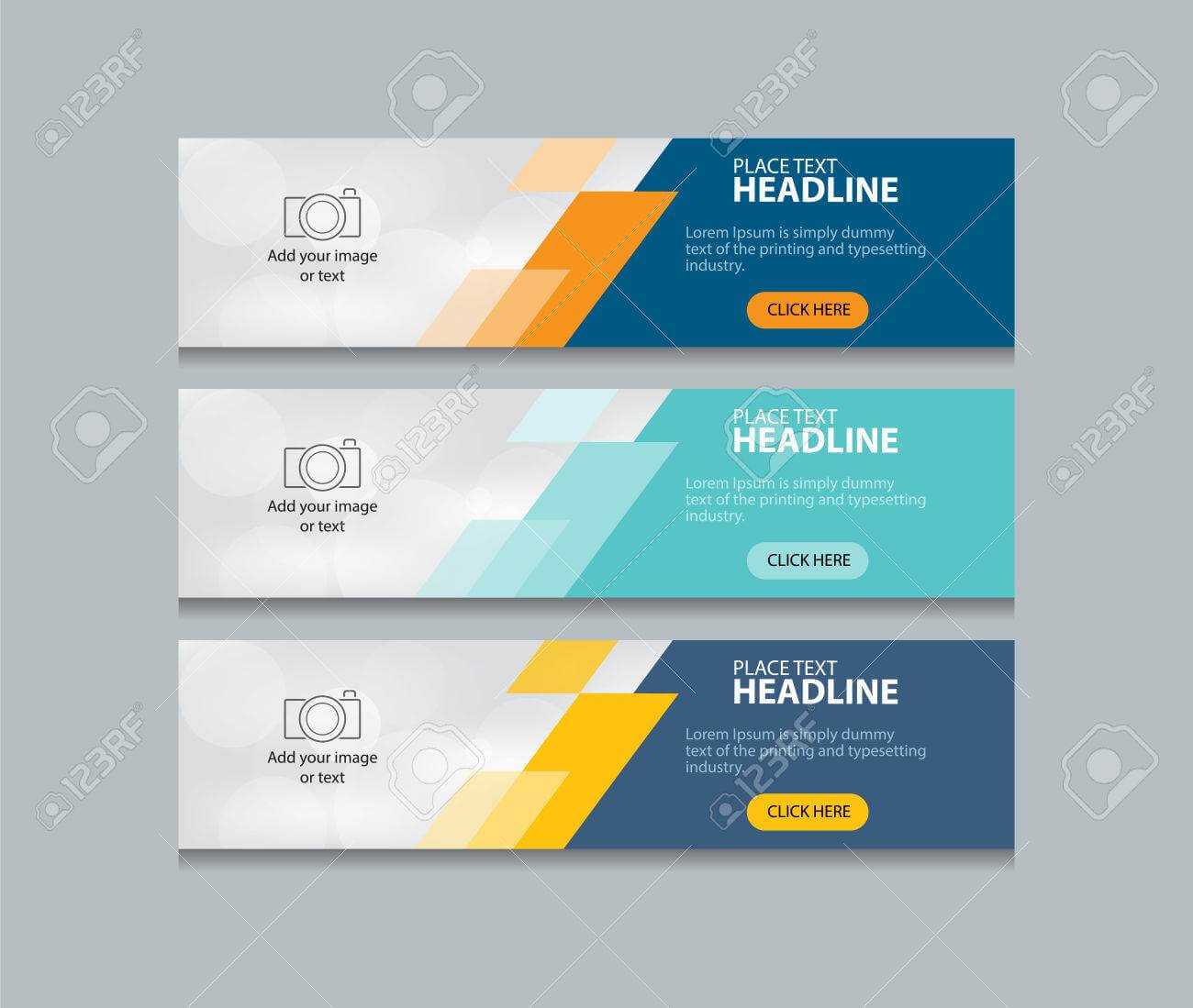 Abstract Web Banner Design Template Background inside Website Banner Design Templates